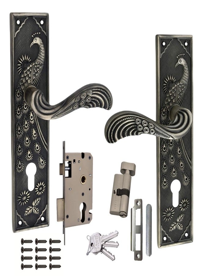 أتوم قفل باب نقر شديد التحمل من Atom بمفتاح أحادي الجانب لغرفة النوم، غرفة المعيشة، الباب الرئيسي، تشطيب نحاسي عتيق | 3 مفاتيح | طقم قفل للمنزل، الفندق، المكتب (MAYURCYOSK70) - Image 1